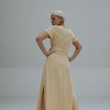 FIONA Wrapdress (reversible) Butter