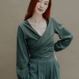 PAMINA Wraptop (reversible) Emerald