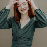 PAMINA Wraptop (reversible) Emerald
