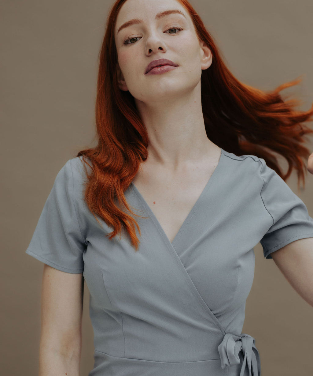 FIONA Wrapdress (reversible) Sky