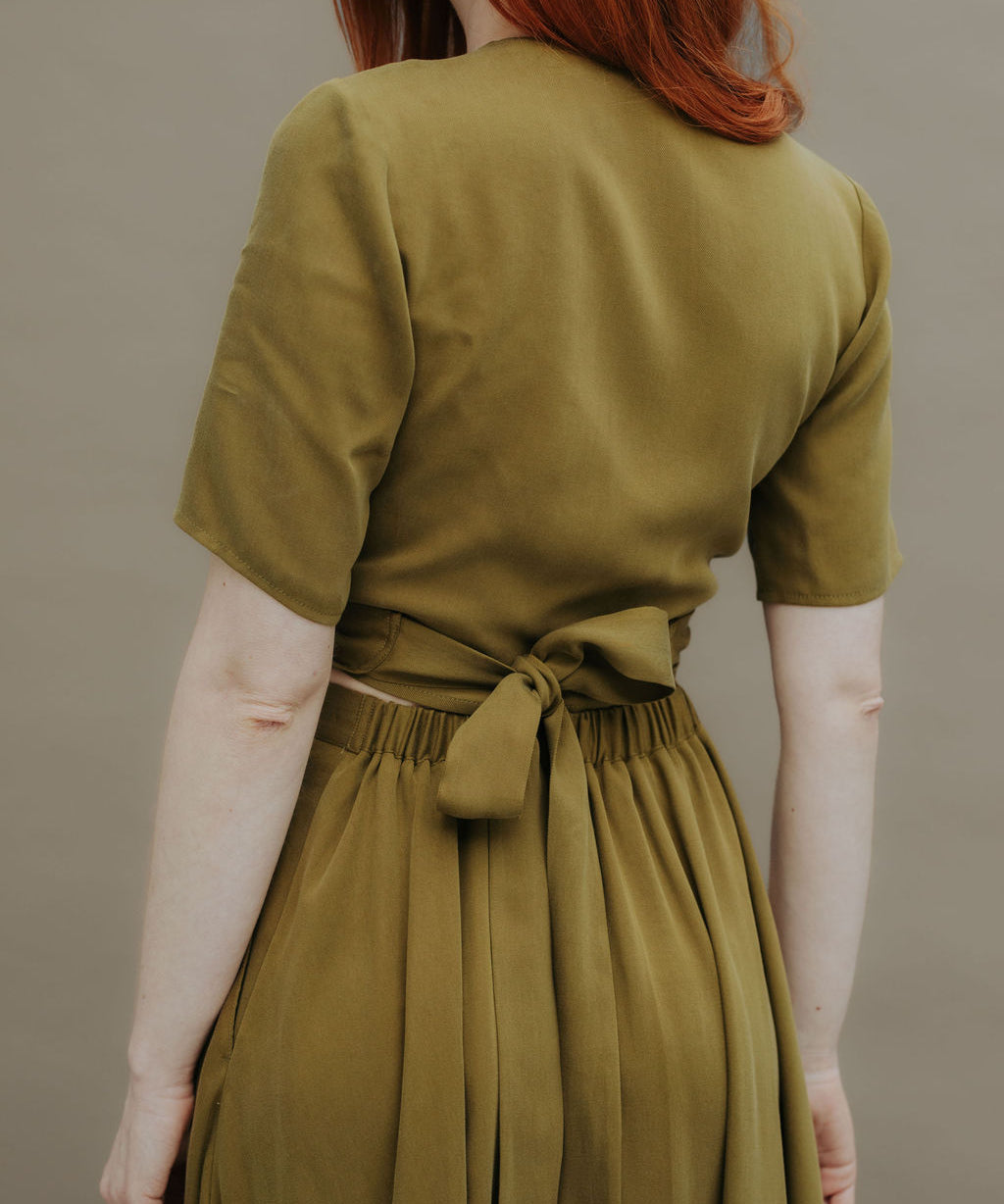 EWA Wrapblouse Pesto