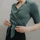 EWA Wrapblouse Emerald