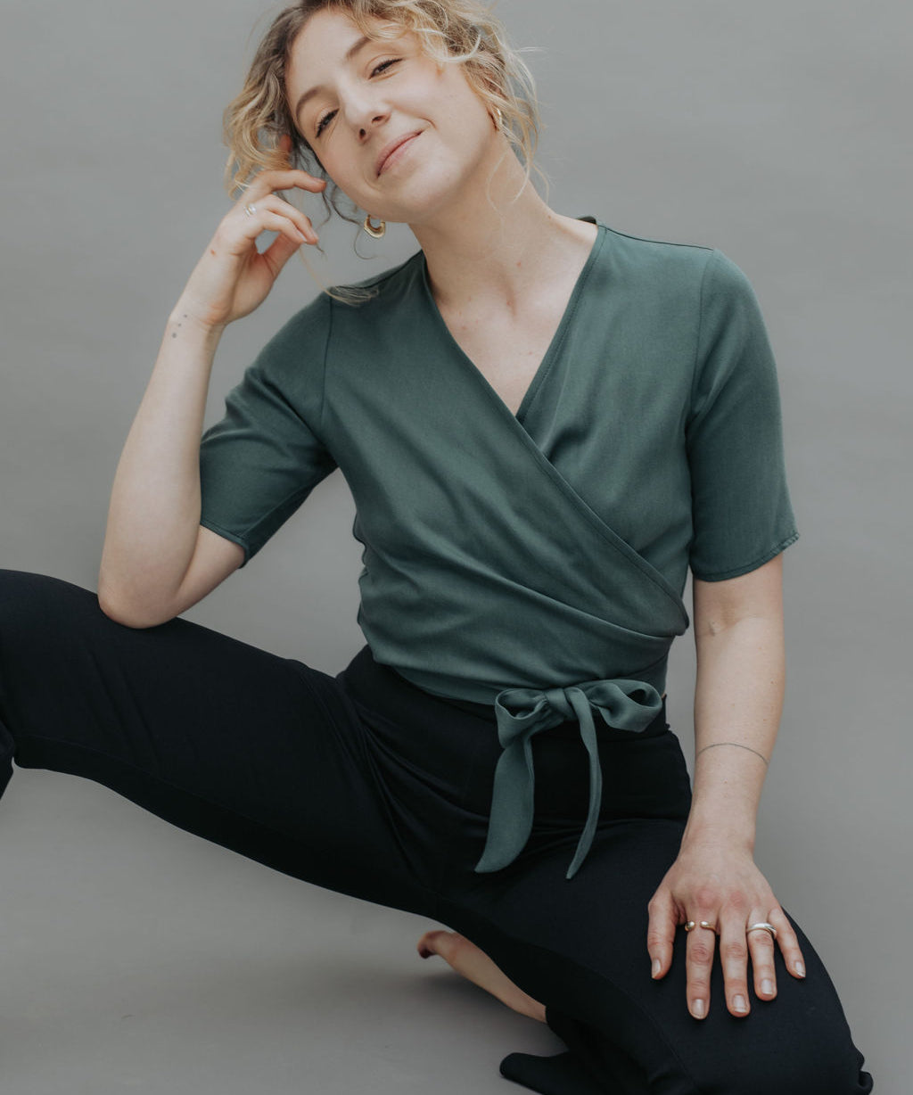 EWA Wrapblouse Emerald