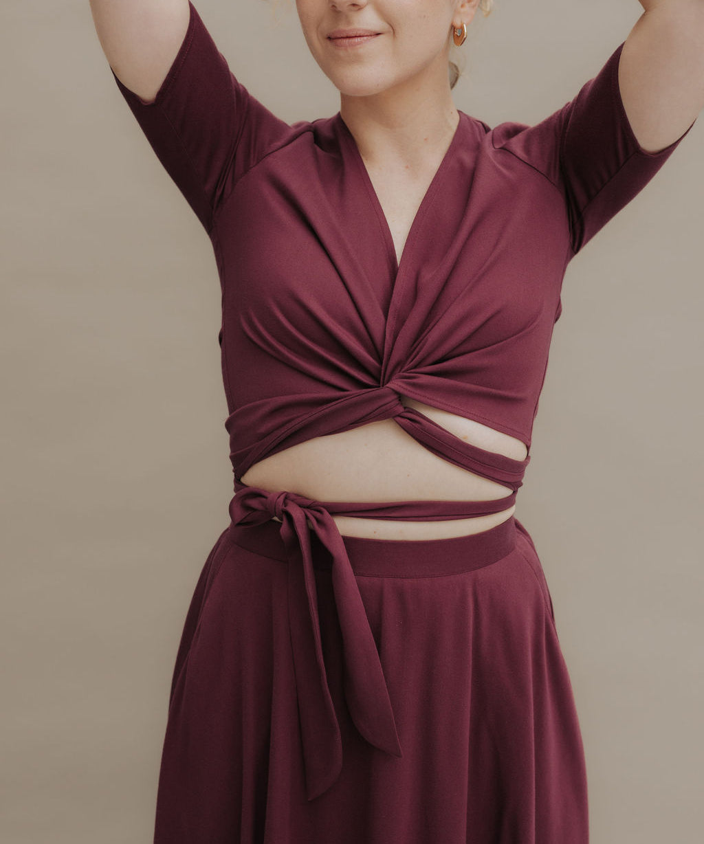 EWA Wrapblouse Pinot